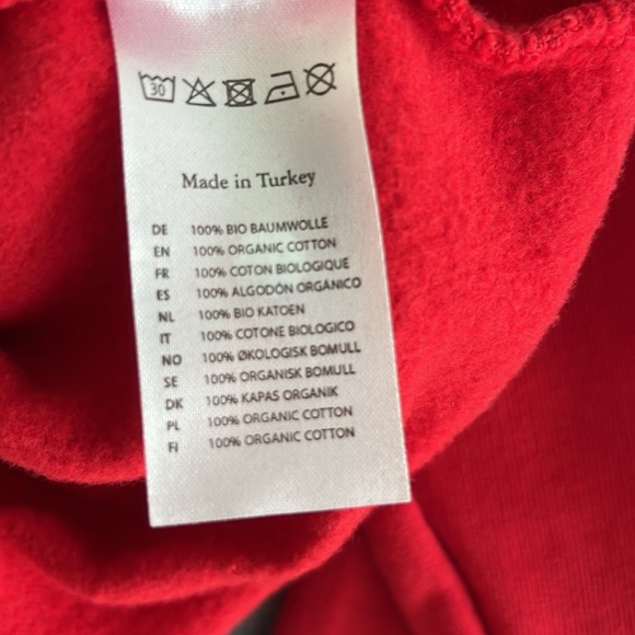 Lisa Eldridge Velvet Ribbon Studio Sweatshirt, size small, worn once, red - Picture 5 of 7